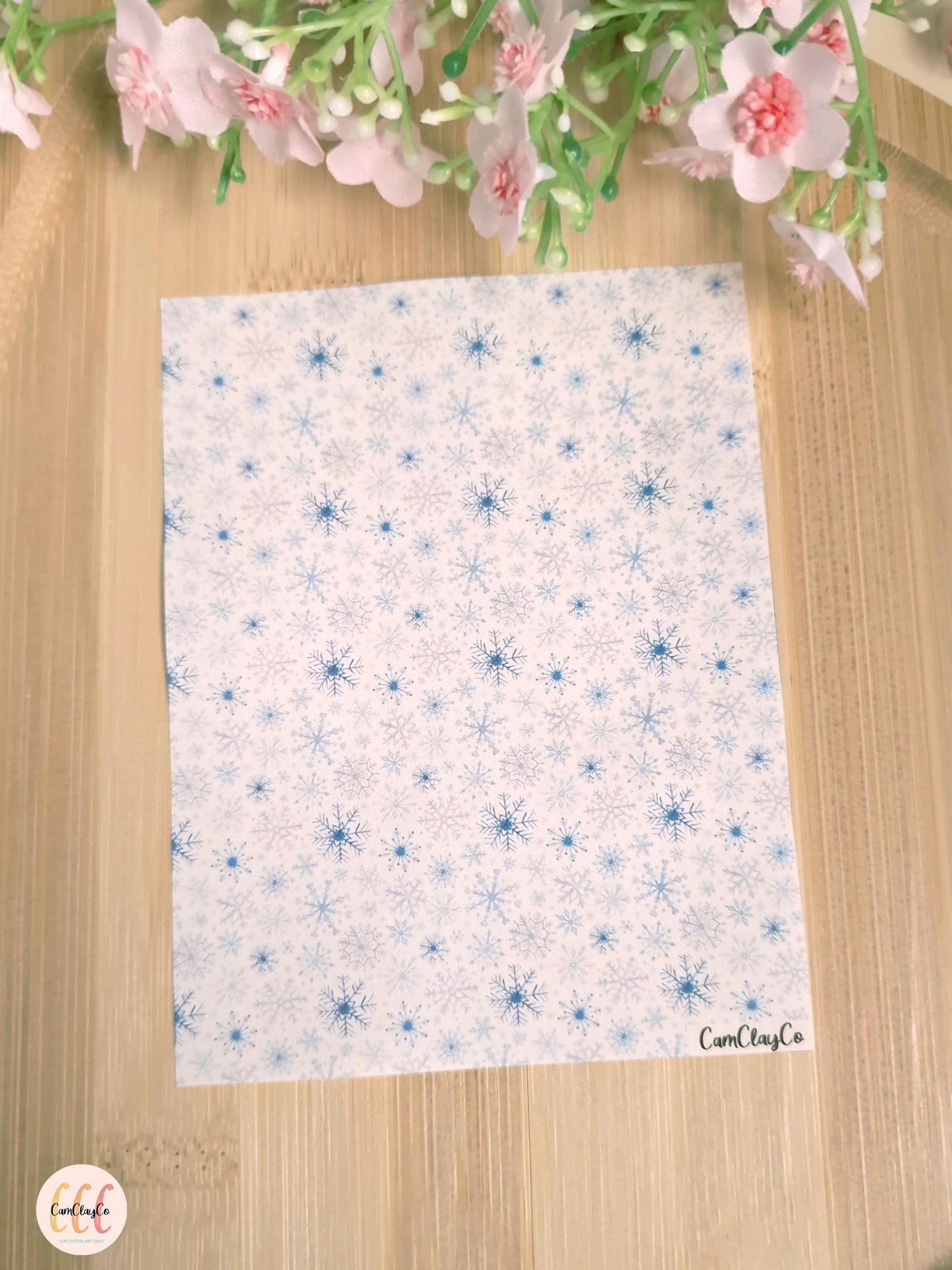 Feuille de transfert soluble à l'eau - Flocons 02