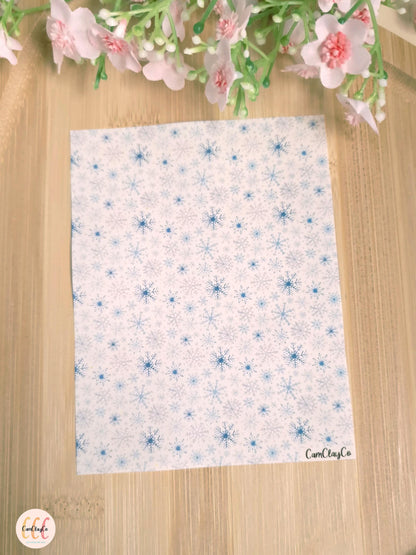 Feuille de transfert soluble à l'eau - Flocons 02