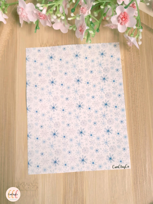 Feuille de transfert soluble à l'eau - Flocons 02