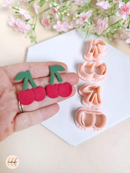 Emporte-pièces 3D en forme de cerises pour la fabrication de bijoux en argile polymère