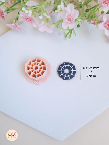 Emporte-pièce 3D en forme de toile d'araignée donut pour la fabrication de bijoux en argile polymère, créoles interchangeables, pampilles