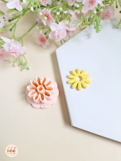Emporte-pièce 3D en forme de fleur 10 pétales pour la fabrication de bijoux en argile polymère, pampilles, créoles interchangeables
