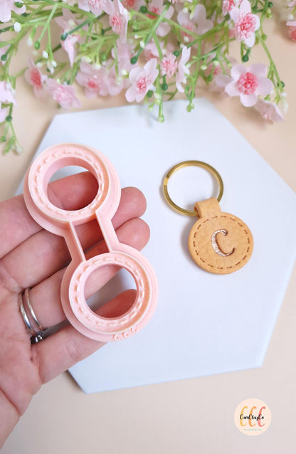 Emporte-pièce 3D porte-clés pour les créations en argile polymère - Porte-clés rond