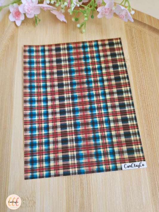 Feuille de transfert soluble à l'eau - Plaid 08
