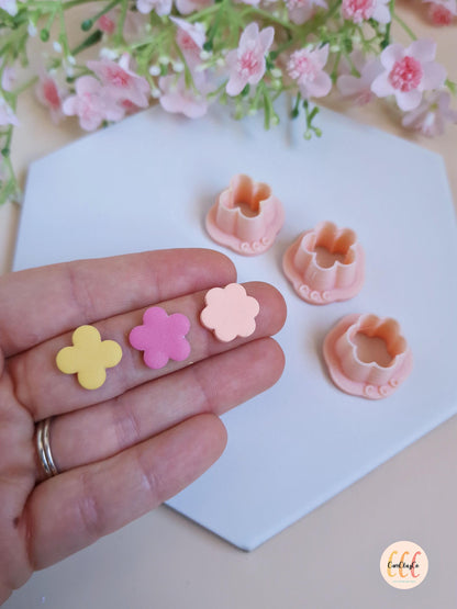 Emporte-pièces 3D en forme de fleurs donuts 15 mm pour la fabrication de bijoux en argile polymère, créoles interchangeables, pampilles
