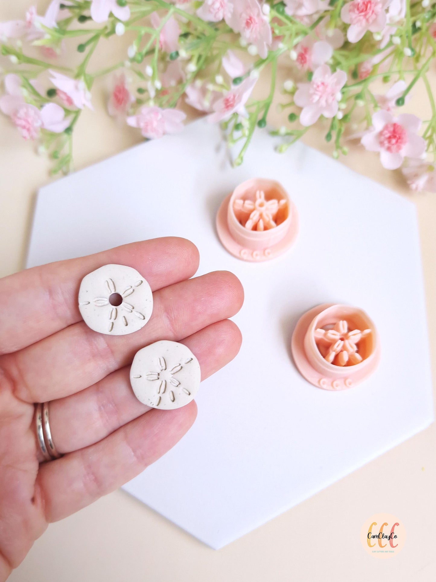 Emporte-pièces 3D sand dollar, dollar de sable pour la fabrication de bijoux en argile polymère, créoles interchangeables, pampilles