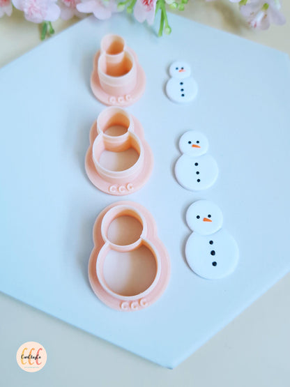 Emporte-pièce 3D en forme de bonhomme de neige pour la fabrication de bijoux en argile polymère