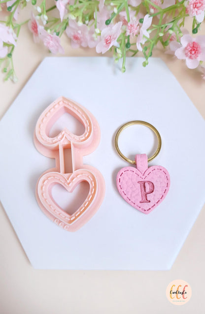 Emporte-pièce 3D porte-clés pour les créations en argile polymère - Porte-clés cœur