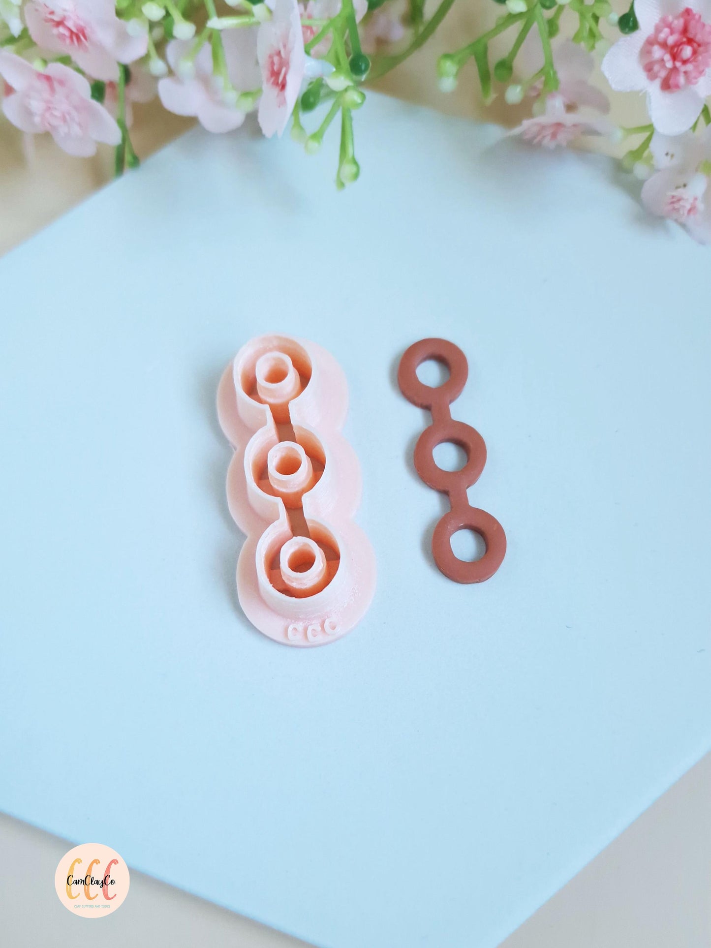 Emporte-pièce 3D en forme de triple  cercle donut pour la fabrication de bijoux en argile polymère, créoles interchangeables, pampilles