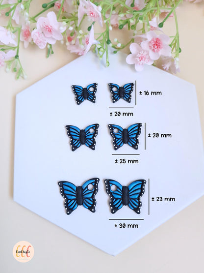 Emporte-pièces 3D en forme de papillons détaillés pour la fabrication de bijoux en argile polymère, créoles interchangeables, pampilles