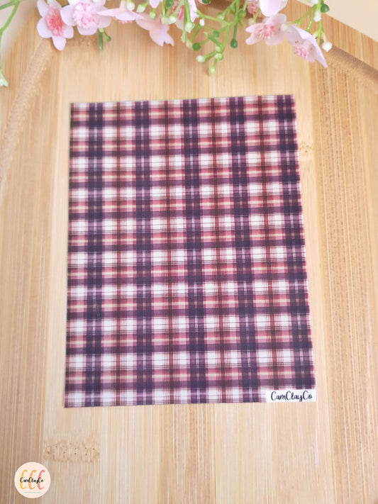 Feuille de transfert soluble à l'eau - Plaid 02