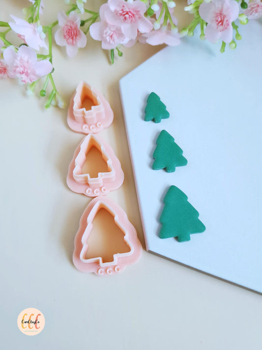 Emporte-pièce 3D en forme de sapins pour la fabrication de bijoux en argile polymère