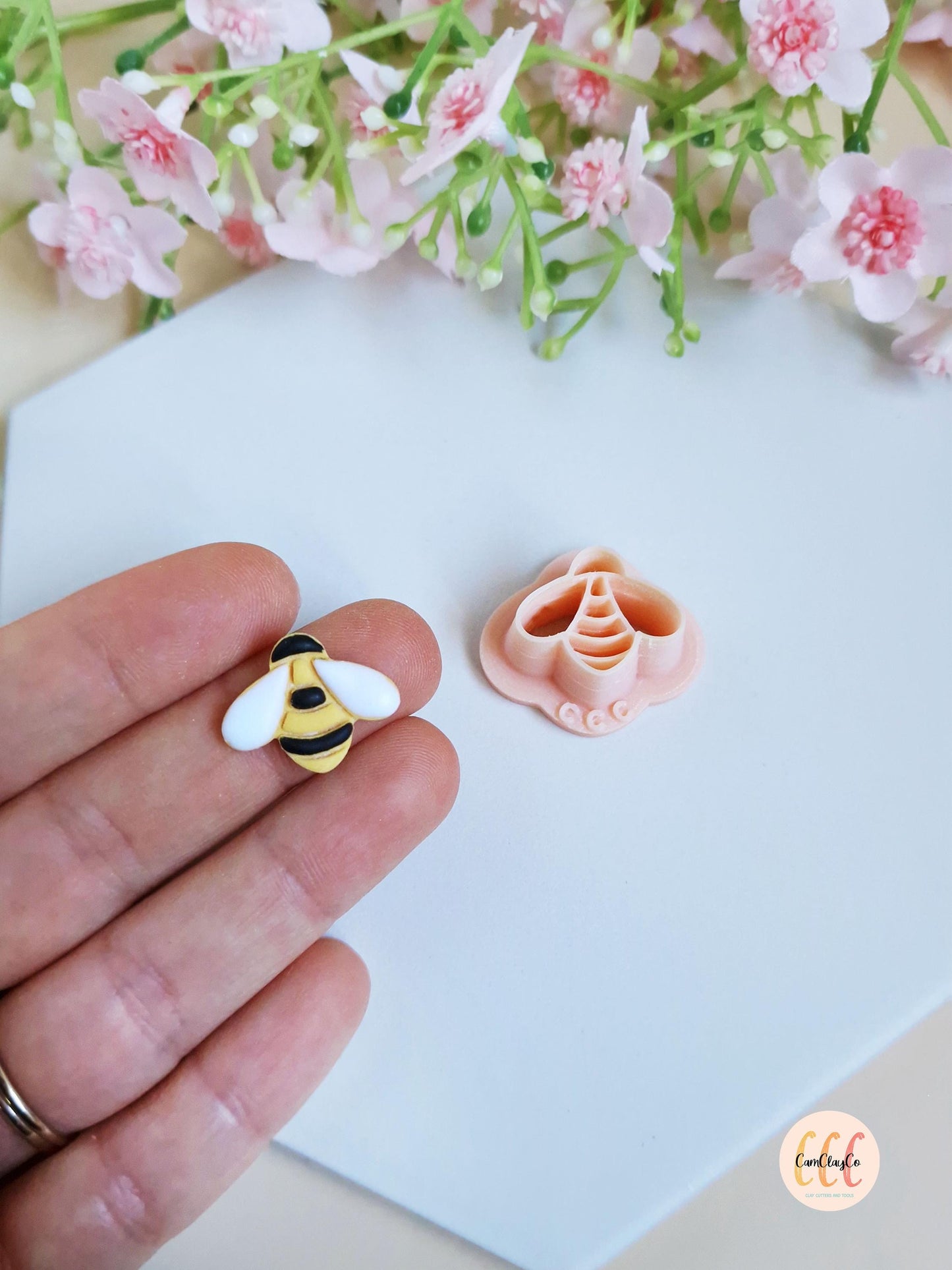 Emporte-pièce 3D en forme d'abeille pour la fabrication de bijoux en argile polymère, créoles interchangeables, pampilles