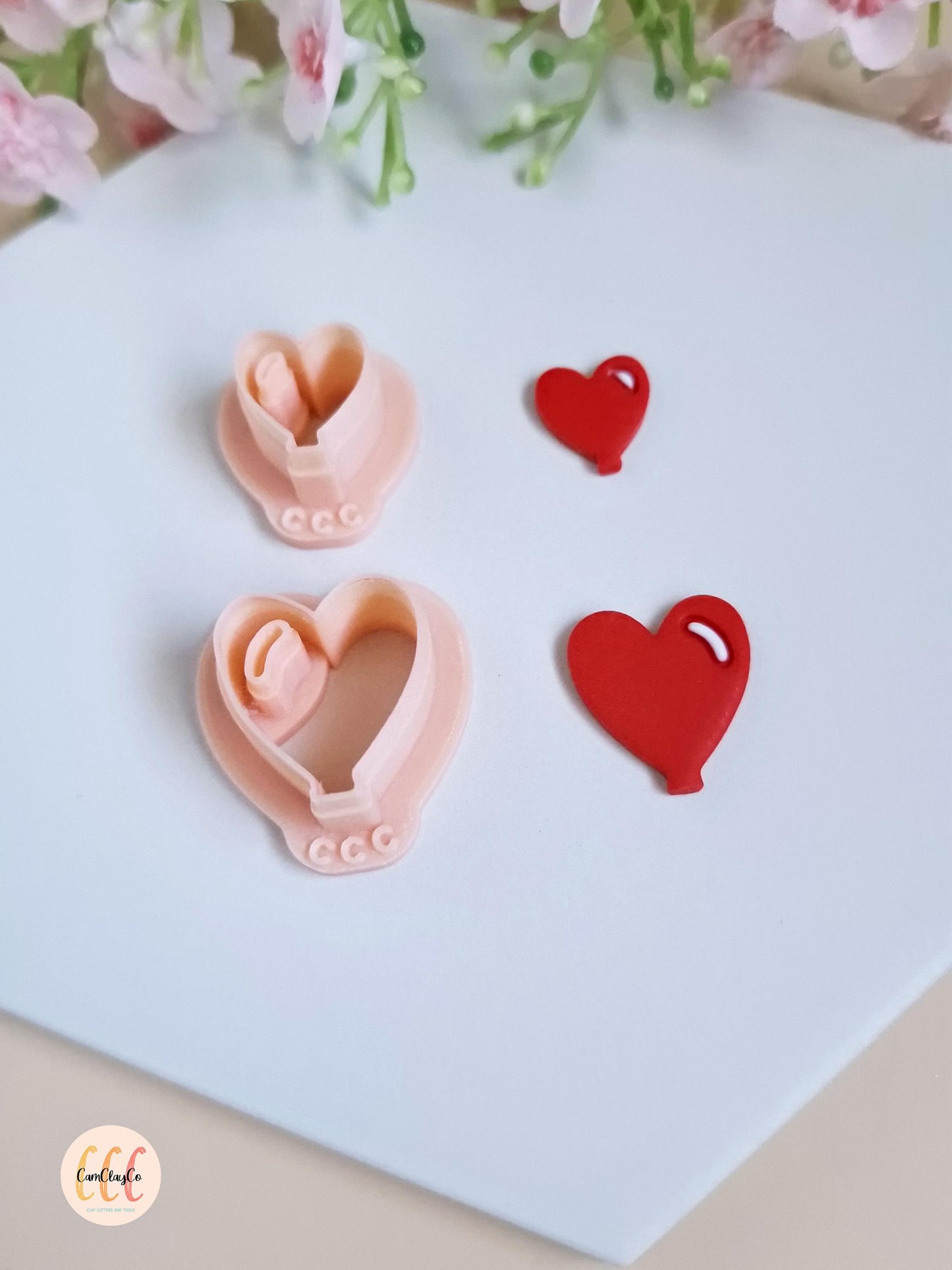 Emporte-pièces 3D en forme de cœurs ballons pour la fabrication de bijoux en argile polymère