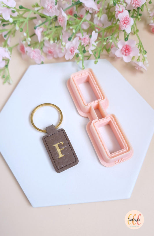Emporte-pièce 3D porte-clés pour les créations en argile polymère - Porte-clés rectangle