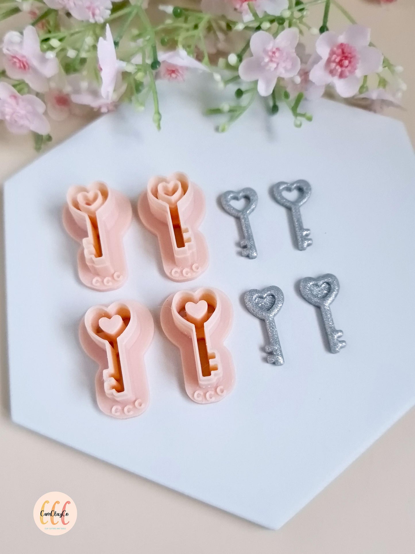 Emporte-pièces 3D en forme de clés pour la fabrication de bijoux en argile polymère, créoles interchangeables, pampilles