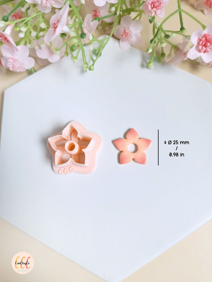Emporte-pièce 3D en forme de fleur de cerisier pour la fabrication de bijoux en argile polymère, créoles interchangeables, pampilles