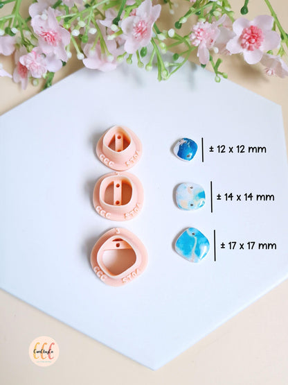 Set de trois emporte-pièces pour la fabrication de bijoux en argile polymère - ST04