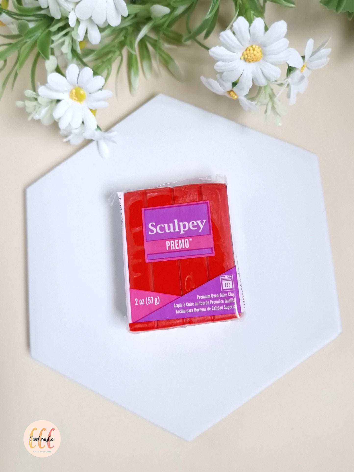 Argile polymère Sculpey Premo - Cadmium Red