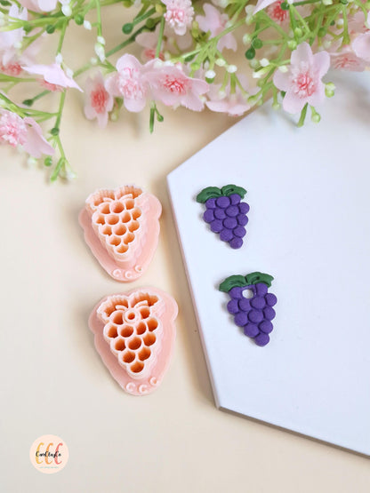Emporte-pièces 3D en forme de raisin pour la fabrication de bijoux en argile polymère, créoles interchangeables