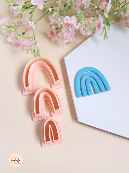Emporte-pièces 3D en forme d'arc-en-ciel, arcs, arches, arcades pour la fabrication de bijoux en argile polymère