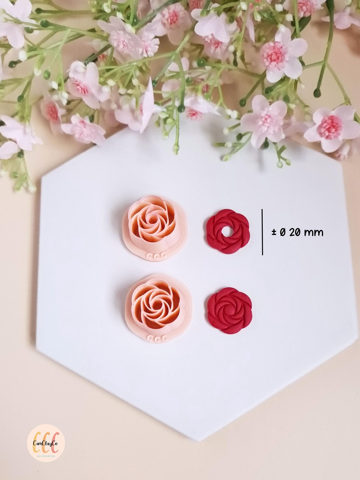 Emporte-pièces 3D en forme de roses pour la fabrication de bijoux en argile polymère, créoles interchangeables, pampilles