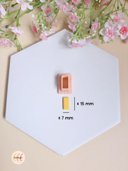 Emporte-pièces 3D en forme de rectangles pour fabrication de bijoux en argile polymère