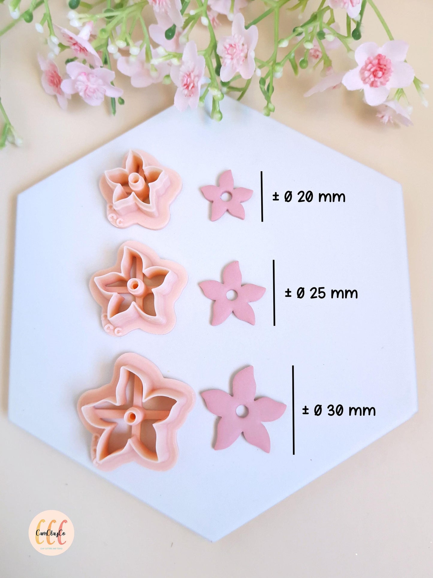 Emporte-pièces en forme de fleur irrégulière pétales pointus - Fabrication de bijoux en argile polymère, créoles interchangeables, pampilles