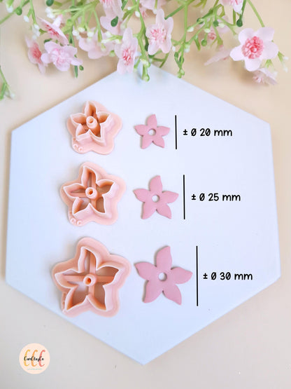 Emporte-pièces en forme de fleur irrégulière pétales pointus - Fabrication de bijoux en argile polymère, créoles interchangeables, pampilles