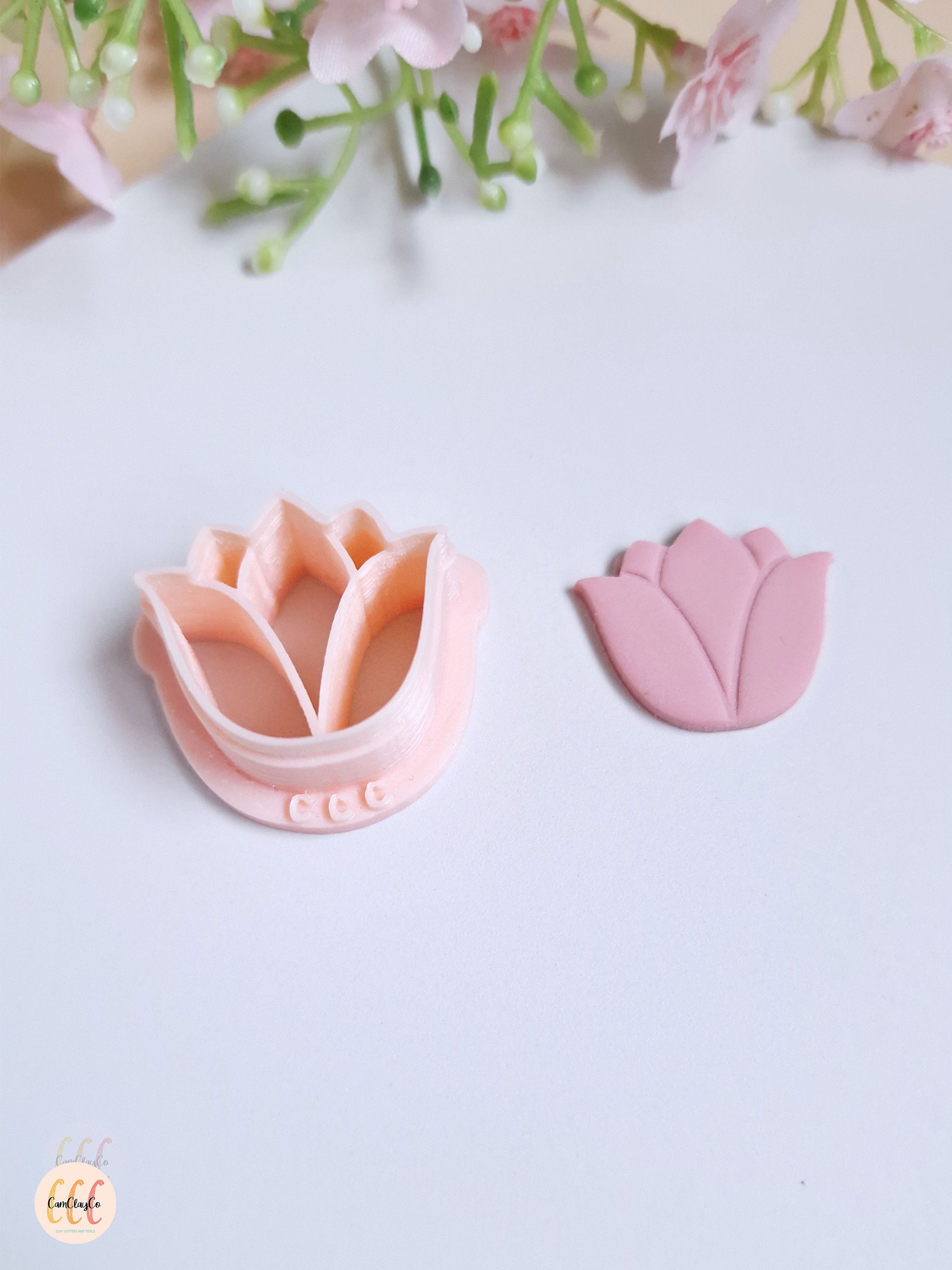 Emporte-pièce 3D en forme de tulipe pour la fabrication de bijoux en argile polymère