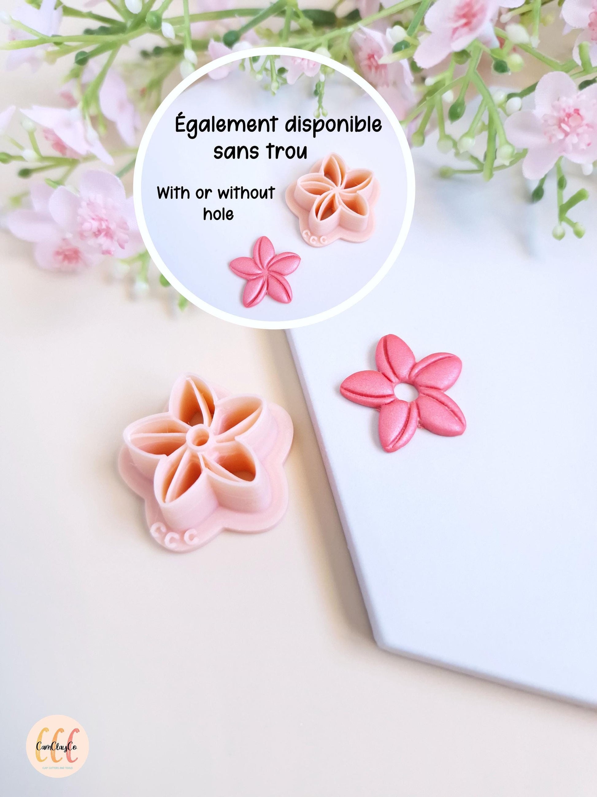 Emporte-pièce 3D en forme de jolie fleur pour la fabrication de bijoux en argile polymère, créoles interchangeables, pampilles