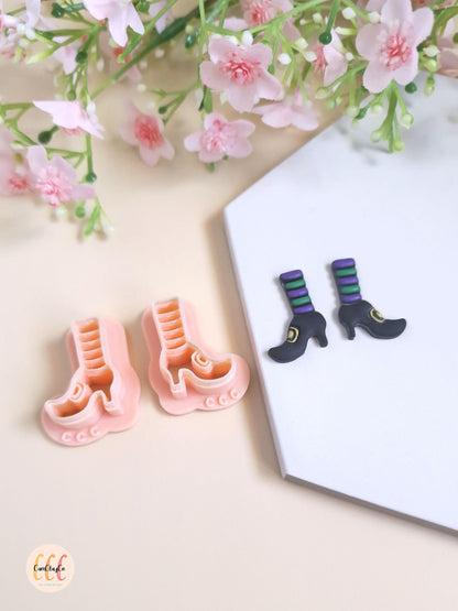 Emporte-pièces 3D en forme de chaussures de sorcière pour la fabrication de bijoux en argile polymère