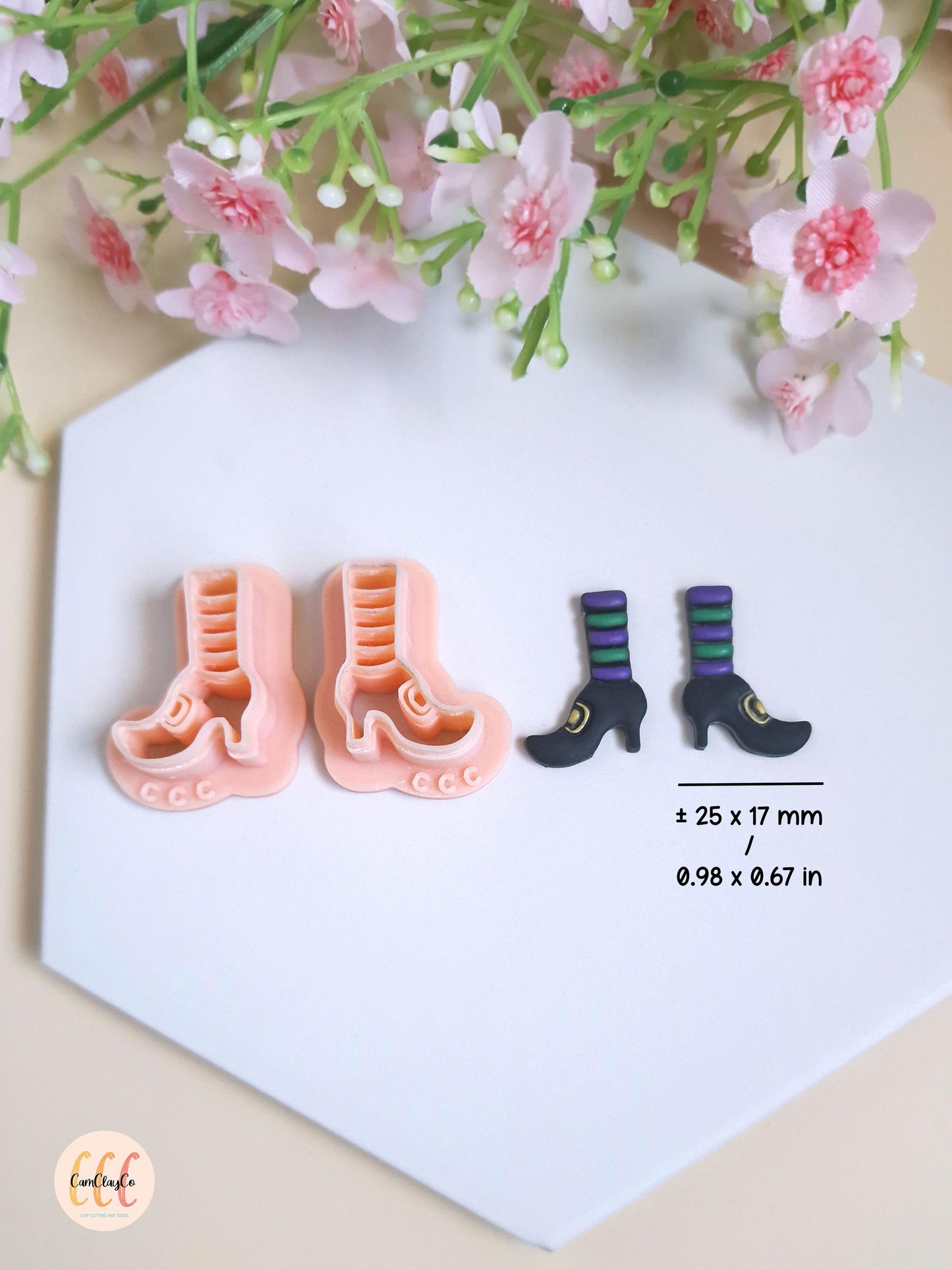 Emporte-pièces 3D en forme de chaussures de sorcière pour la fabrication de bijoux en argile polymère