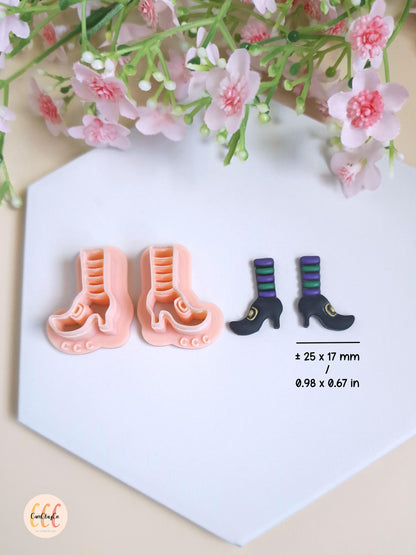 Emporte-pièces 3D en forme de chaussures de sorcière pour la fabrication de bijoux en argile polymère
