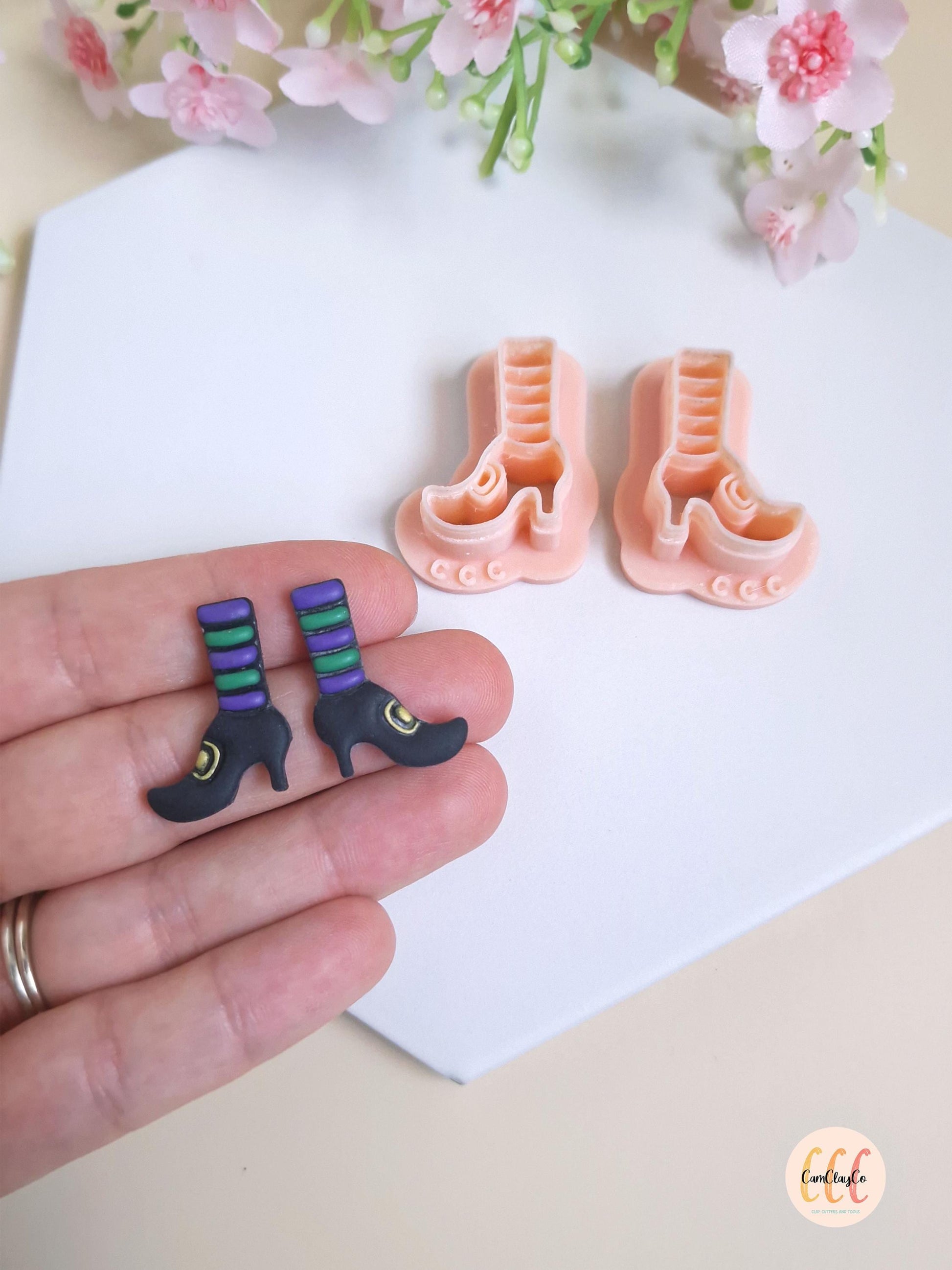 Emporte-pièces 3D en forme de chaussures de sorcière pour la fabrication de bijoux en argile polymère