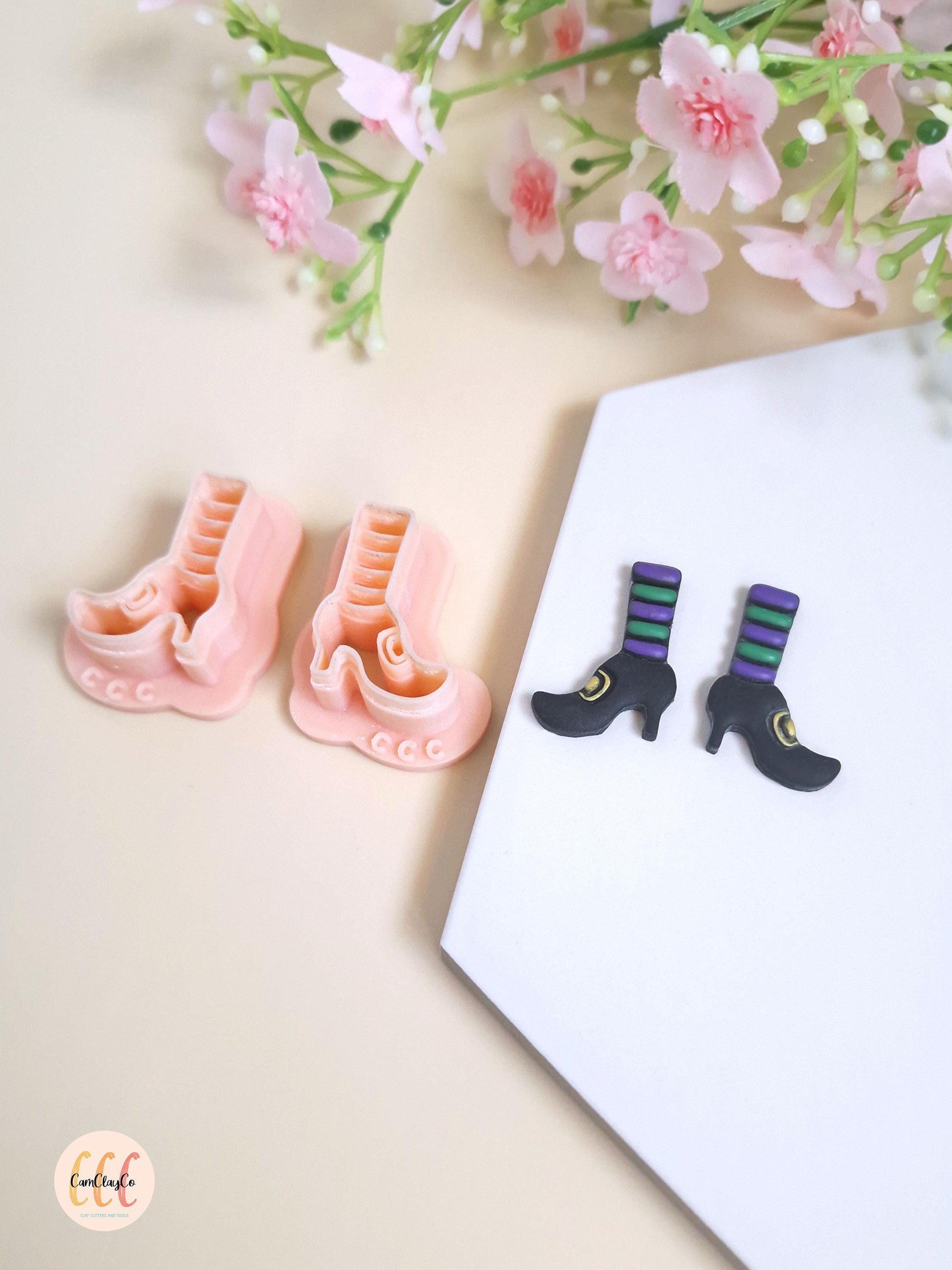 Emporte-pièces 3D en forme de chaussures de sorcière pour la fabrication de bijoux en argile polymère