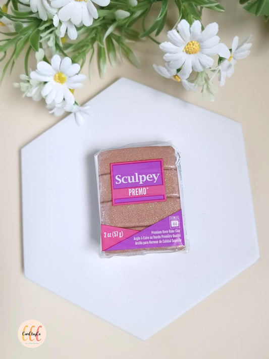 Argile polymère Sculpey Premo - Rose Gold Glitter