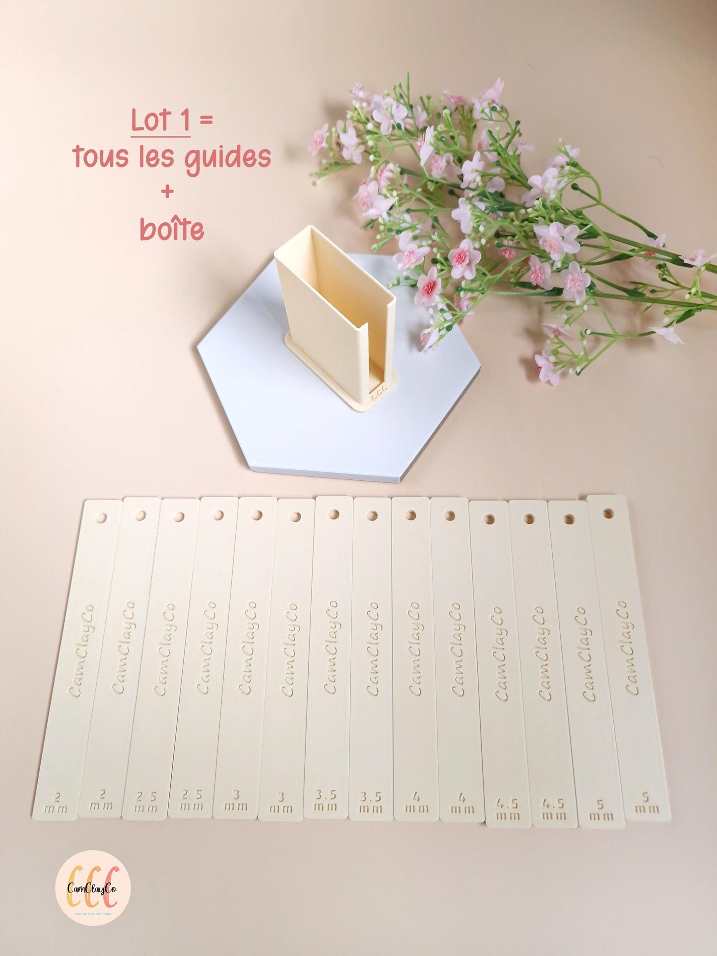 Guides de profondeur pour étaler l'argile polymère, guides épaisseur argile