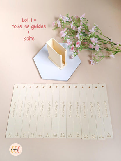 Guides de profondeur pour étaler l'argile polymère, guides épaisseur argile