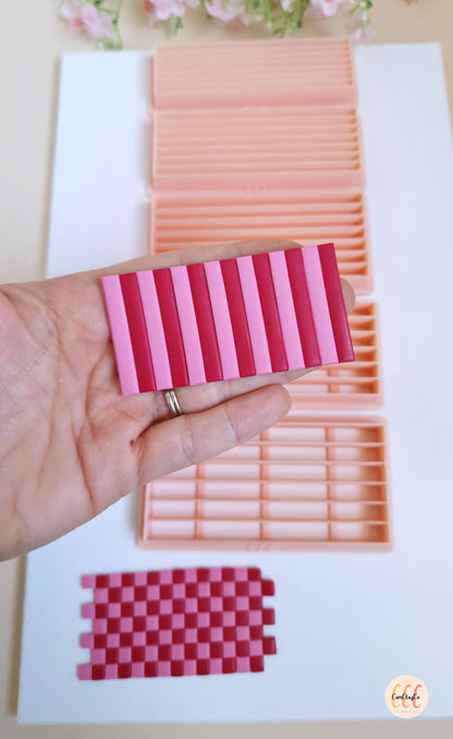Outils à rayures, pour créer des lignes droites et des damiers, fabrication de bijoux en argile polymère