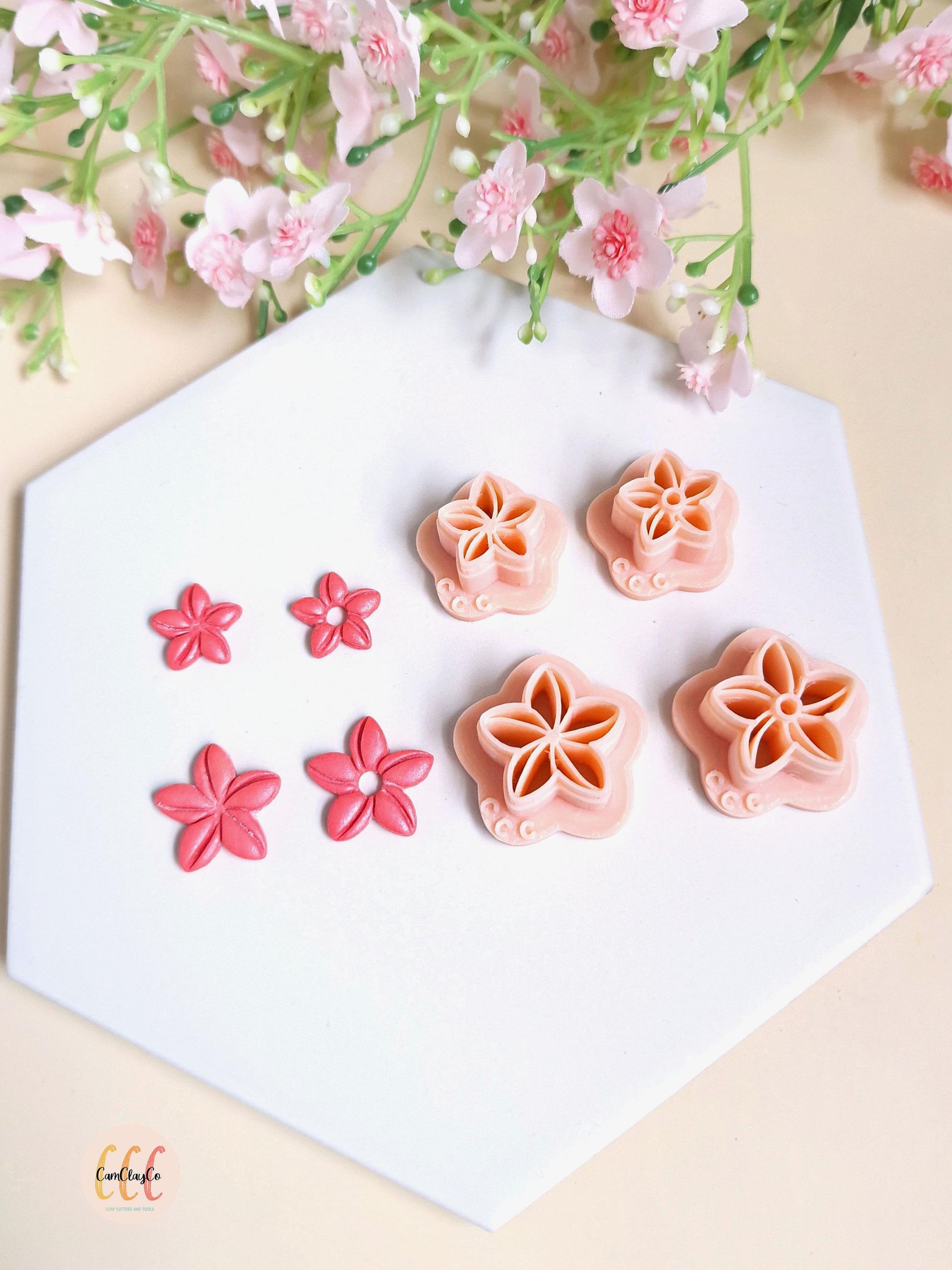 Emporte-pièce 3D en forme de jolie fleur pour la fabrication de bijoux en argile polymère, créoles interchangeables, pampilles