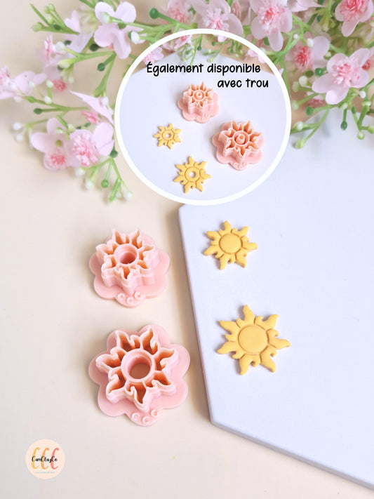 Emporte-pièces 3D en forme de soleil original pour la fabrication de bijoux en argile polymère, créoles interchangeables, pampilles