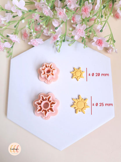 Emporte-pièces 3D en forme de soleil original pour la fabrication de bijoux en argile polymère, créoles interchangeables, pampilles