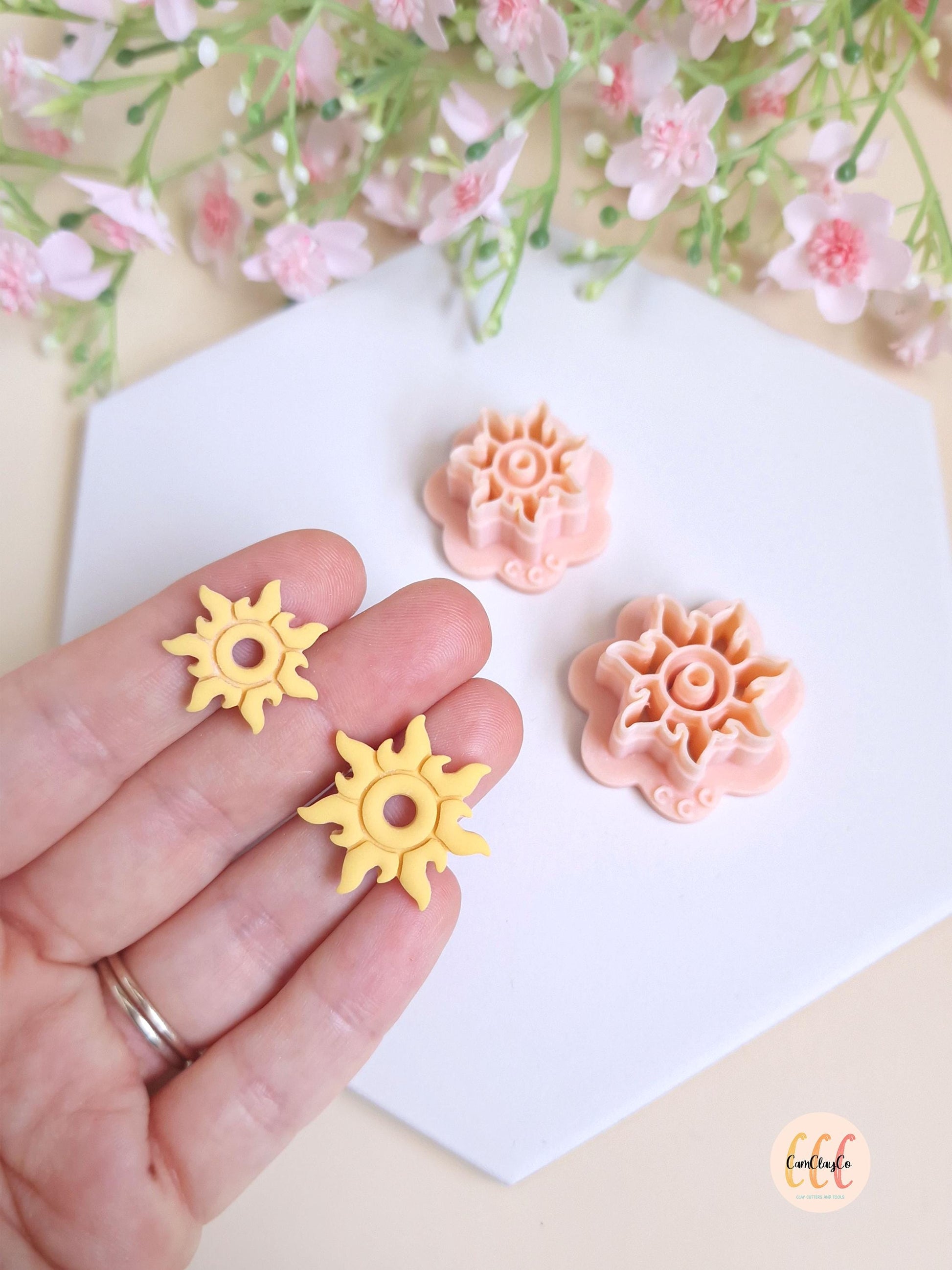 Emporte-pièces 3D en forme de soleil original pour la fabrication de bijoux en argile polymère, créoles interchangeables, pampilles
