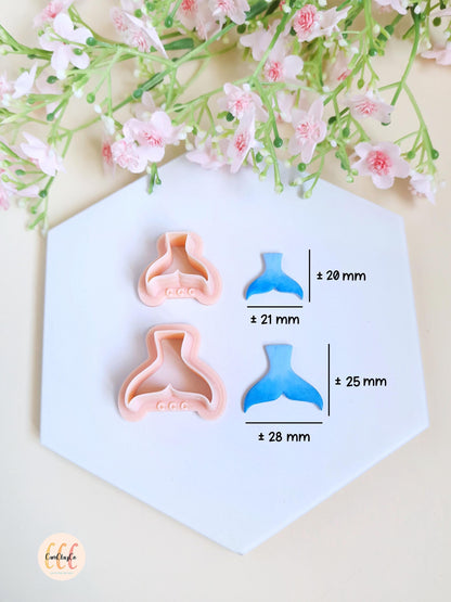 Emporte-pièces 3D forme de queues de baleine pour la fabrication de bijoux en argile polymère, créoles interchangeables, pampilles