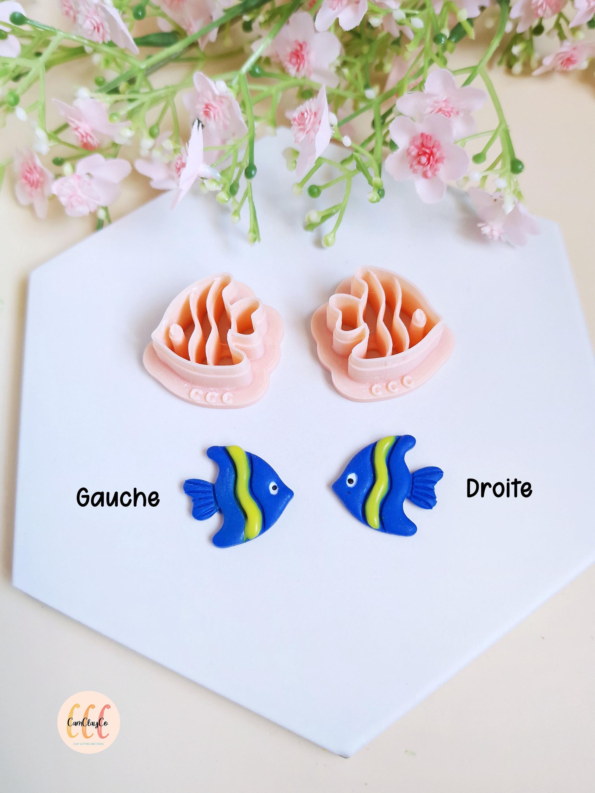 Emporte-pièces 3D forme de poissons pour la fabrication de bijoux en argile polymère, créoles interchangeables, pampilles