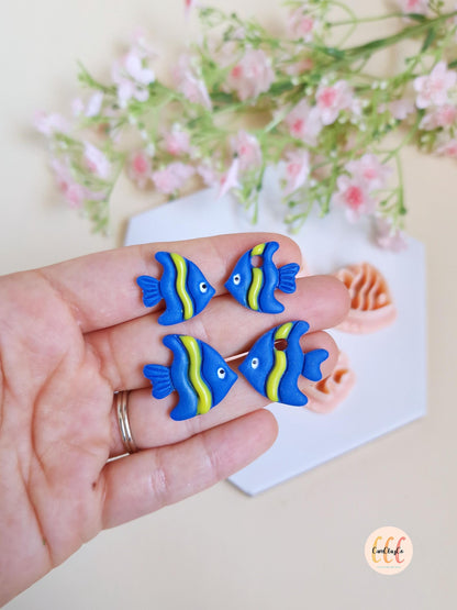 Emporte-pièces 3D forme de poissons pour la fabrication de bijoux en argile polymère, créoles interchangeables, pampilles
