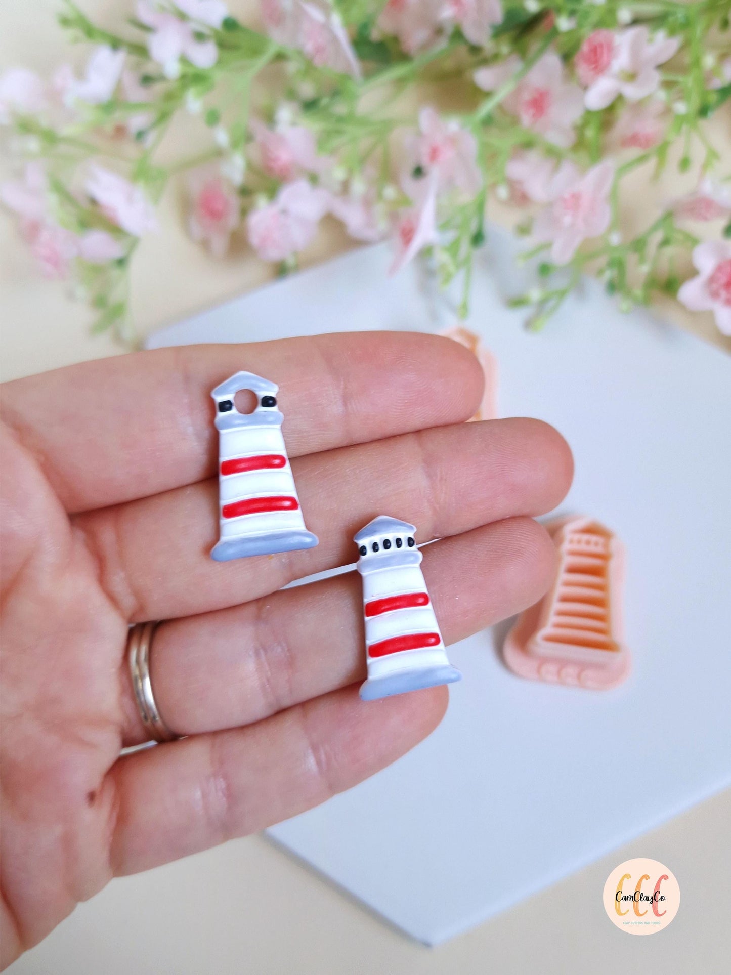 Emporte-pièce 3D forme de phare pour la fabrication de bijoux en argile polymère, créoles interchangeables, pampilles
