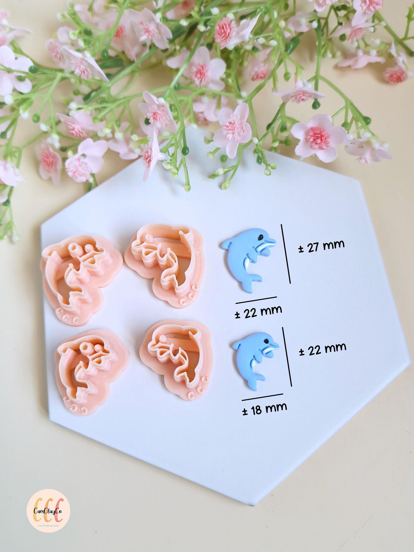 Emporte-pièces 3D forme de dauphins pour la fabrication de bijoux en argile polymère, créoles interchangeables, pampilles