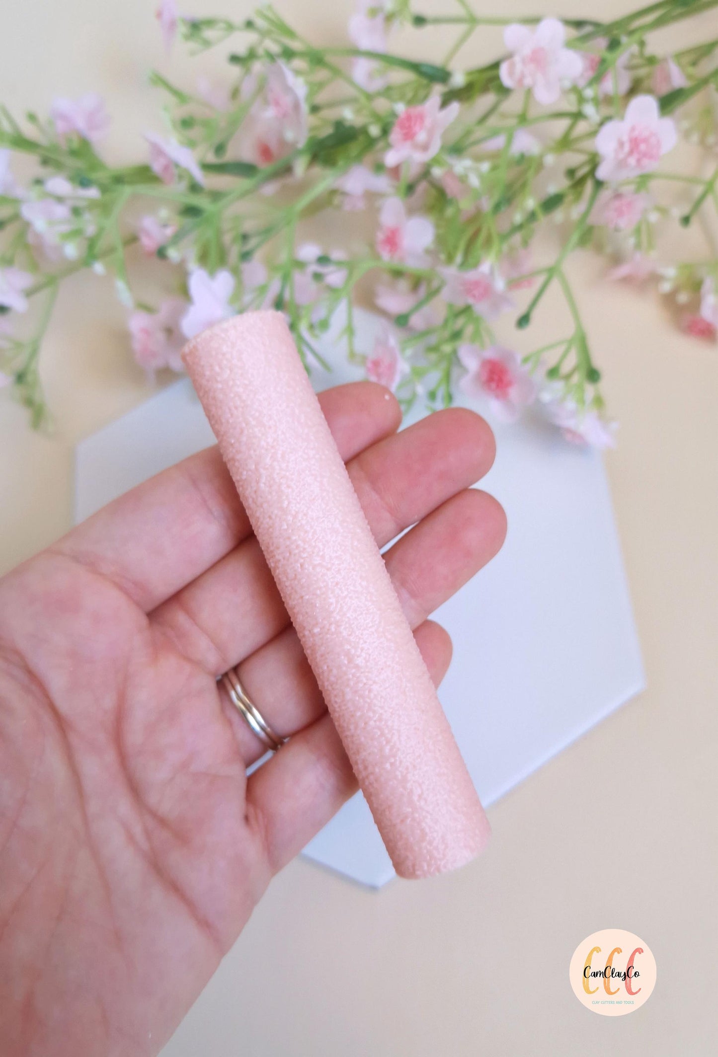 Rouleau texture 3D effet papier de verre pour la fabrication de bijoux en argile polymère